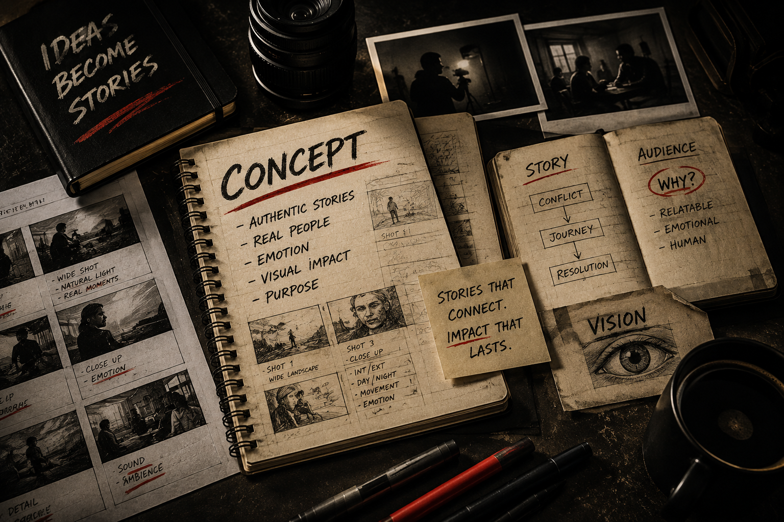 Film concept and storyboard development