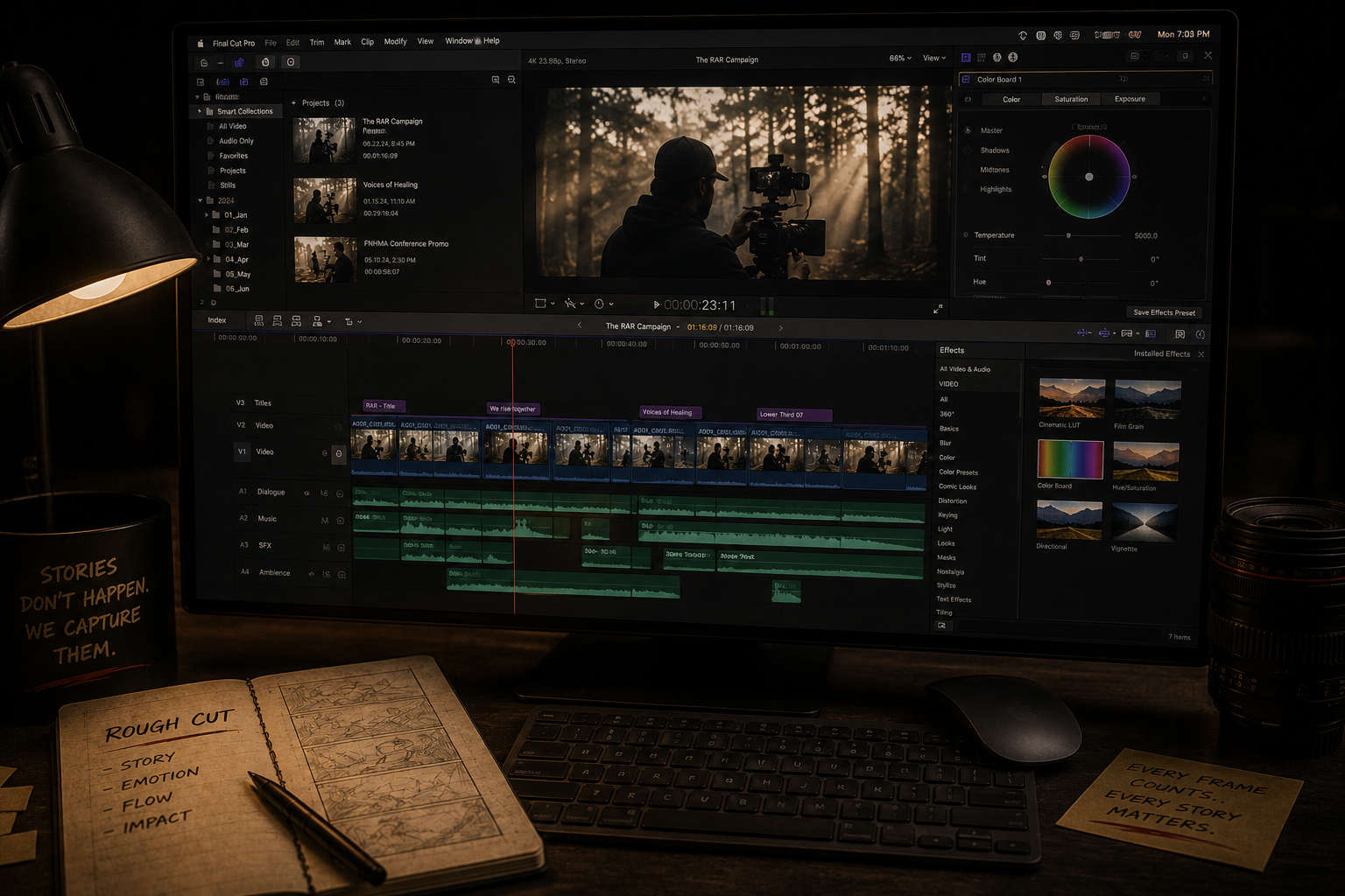 Video editing and post production